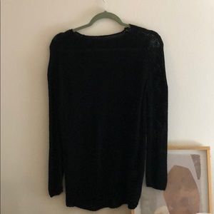 Black sweater, long